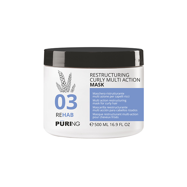 MASCARILLA MULTIACCION 03 REHAB REESTRUCTURANTE CABELLOS RIZADOS Y CRESPOS 500ML PURING