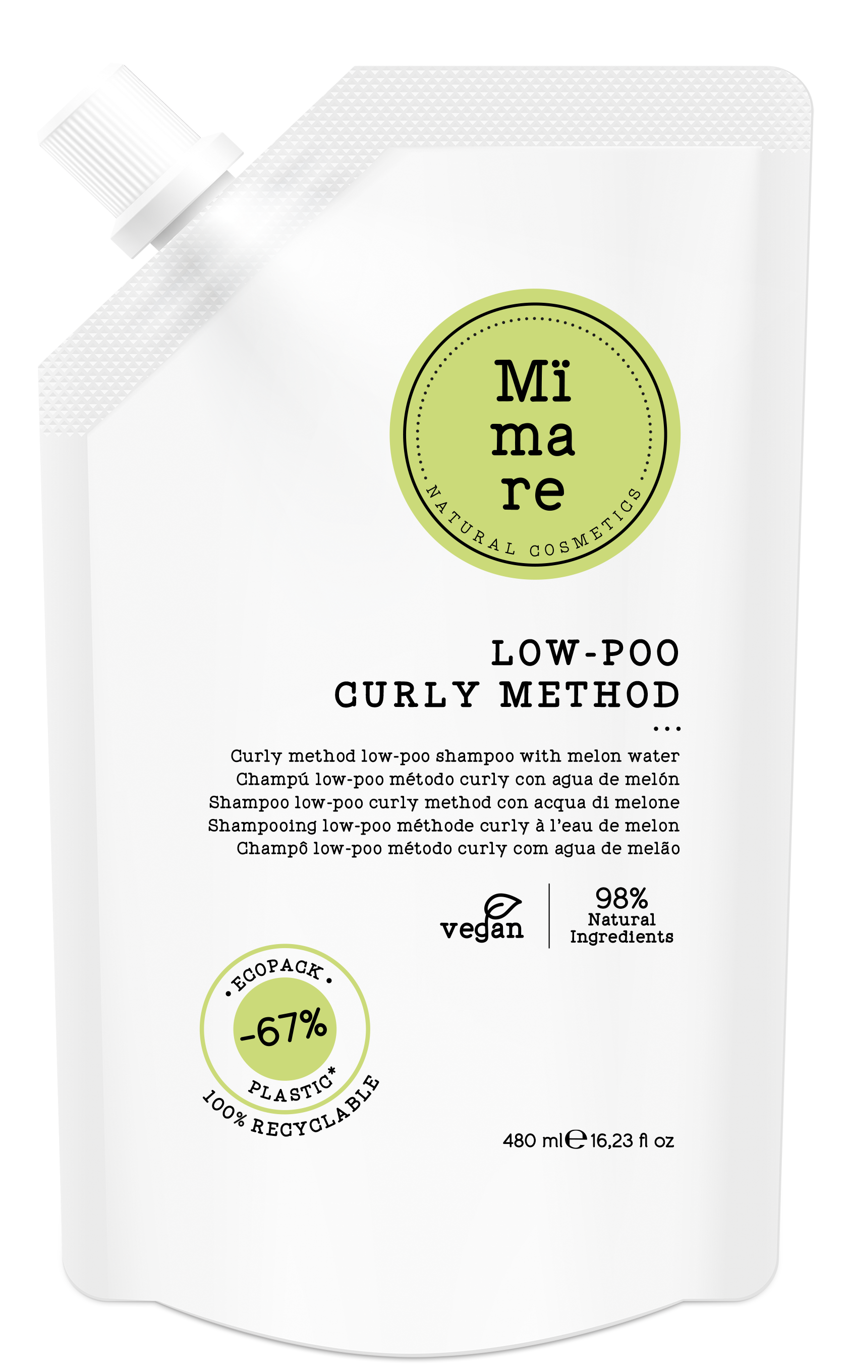 CHAMPU METODO CURLY LOW - POO 480ML MIMARE
