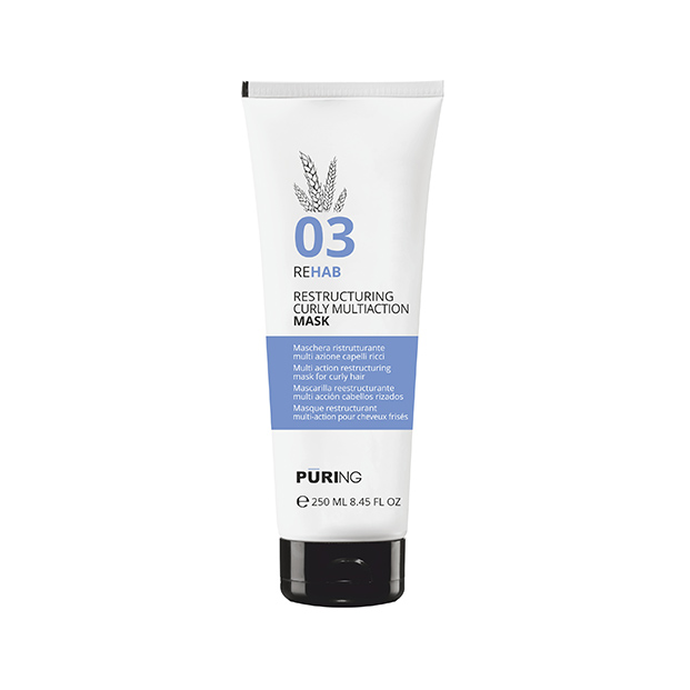 MASCARILLA MULTIACCCION 03 REHAB REESTRUCTURANTE CABELLOS RIZADOS Y CRESPOS 250ML PURING