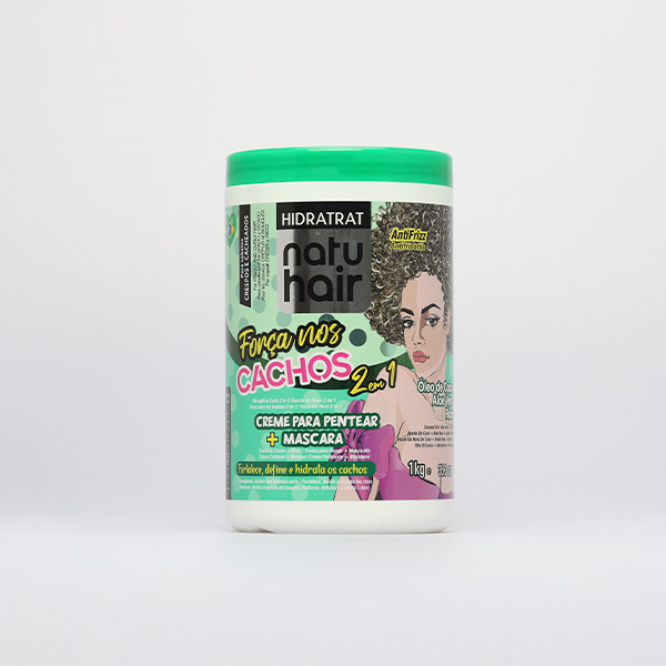 CREMA PARA PEINAR + MASCARILLA FUERZA EN LOS RIZOS 2 EN 1 1 KG NATUHAIR