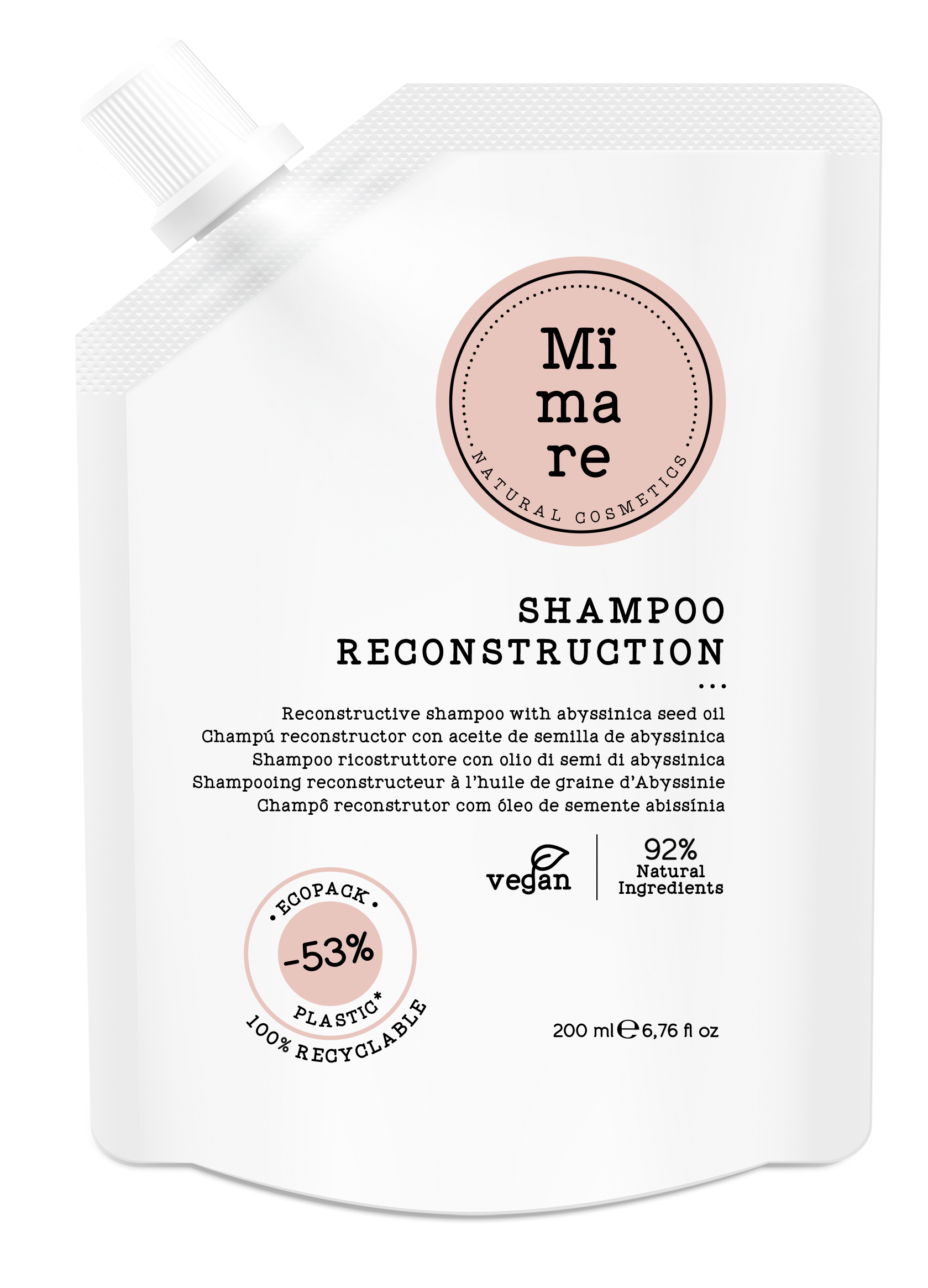 CHAMPU RECONSTRUCCION 200ML ( GRUESOS- FINOS Y MEDIOS) MIMARE